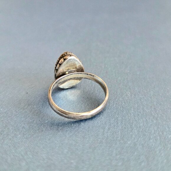 Vintage sterling silver 925 ring with Turquoise stone. Size 7 (17mm diameter). - Picture 5 of 7